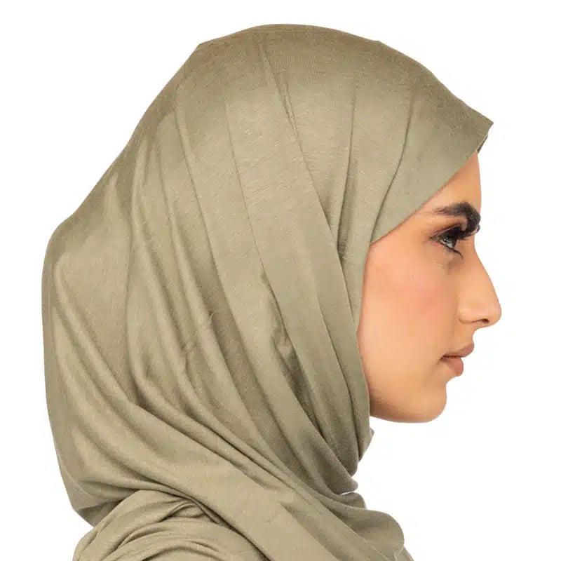 Elegant Jersey Hijab Olive 121