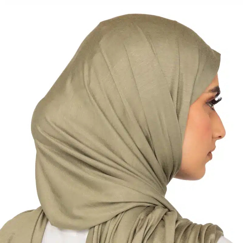 Elegant Jersey Hijab Olive 121