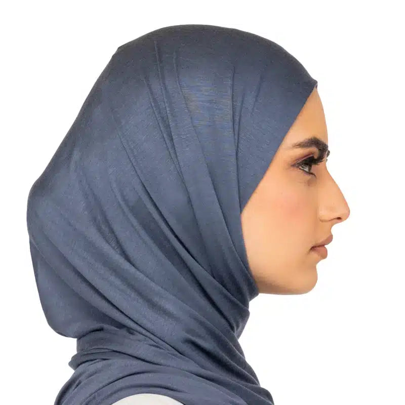 Elegant Jersey Hijab Slate Grey