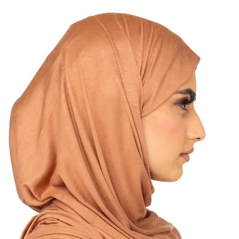 Elegant Jersey Hijab Sunburst Orange