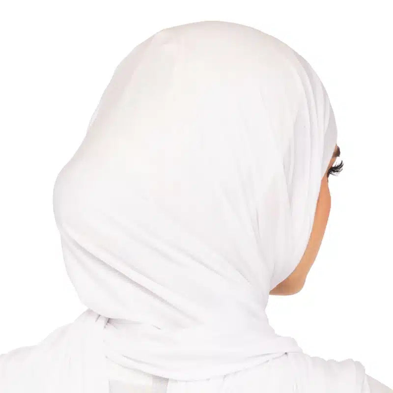 Elegant Jersey Hijab White 2
