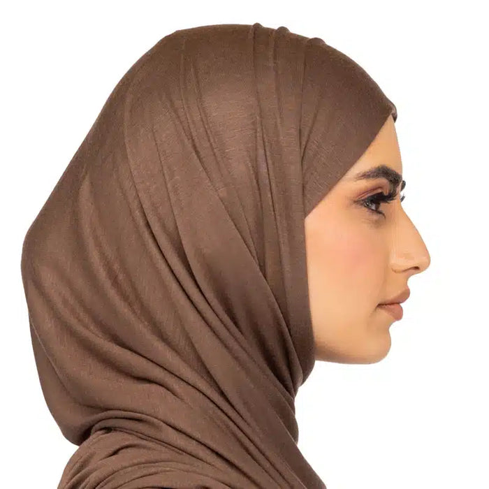 Elegant Jersey Hijab Brown 22