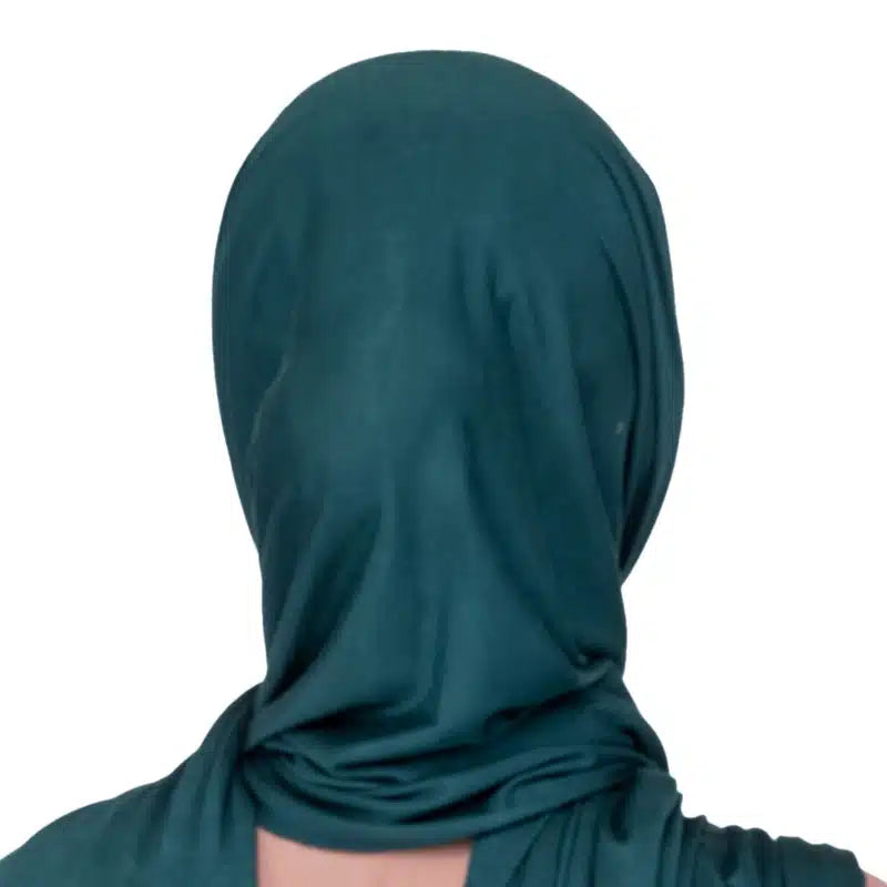 Elegant Jersey Hijab Teal Blue 87