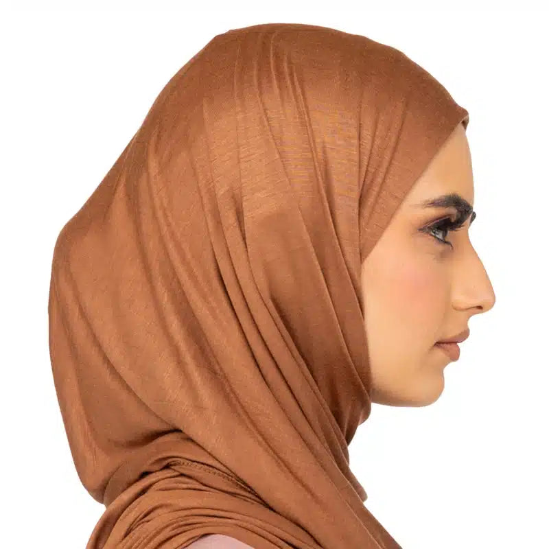 Elegant Jersey Hijab Caramel