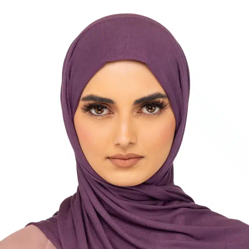 Elegant Jersey Hijab Purple 78