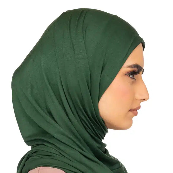 Elegant Jersey Hijab Pine Green 59