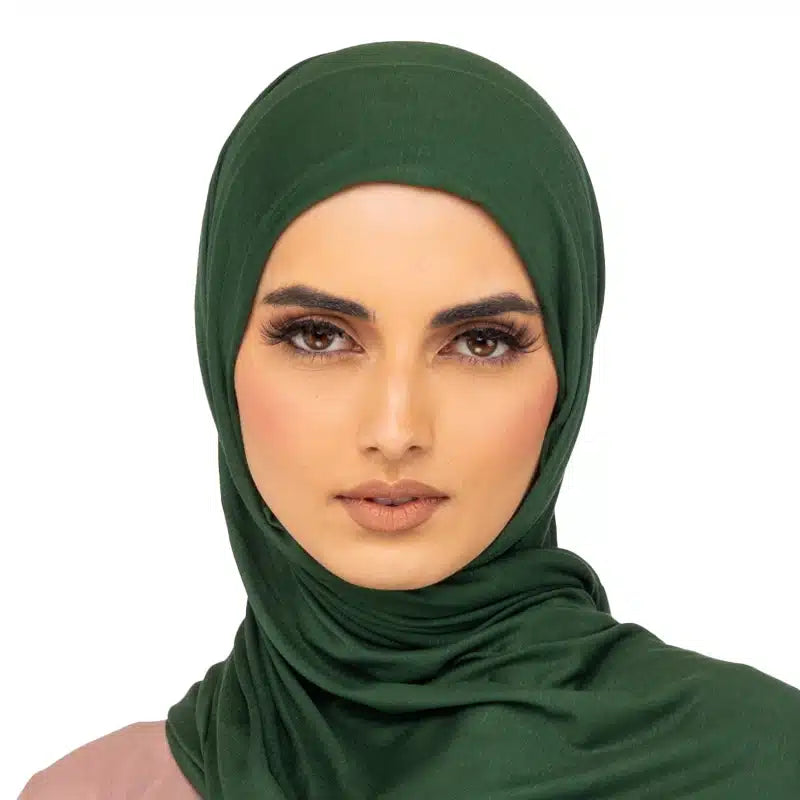 Elegant Jersey Hijab Pine Green 59
