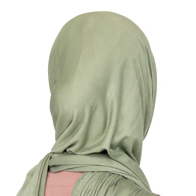 Elegant Jersey Hijab Lime Green 14