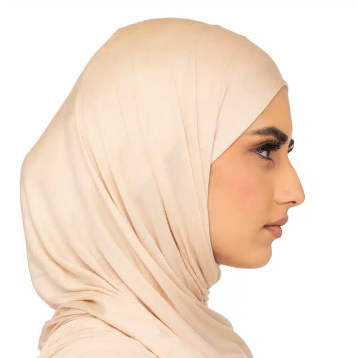 Elegant Jersey Hijab Butter Cream