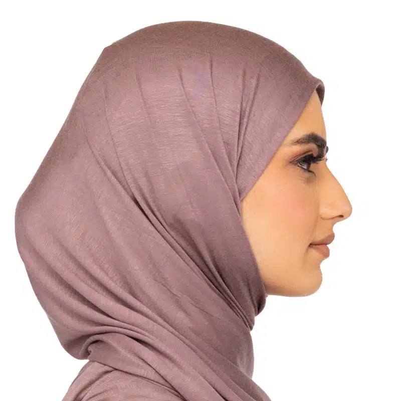 Elegant Jersey Hijab Mauve Pink 70
