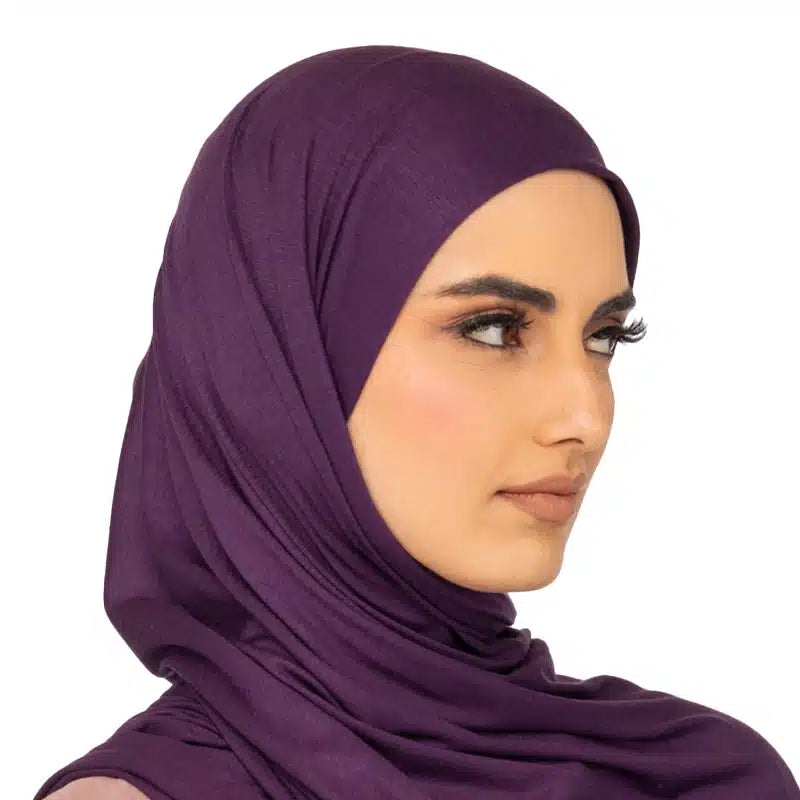 Elegant Jersey Hijab Merlin Purple