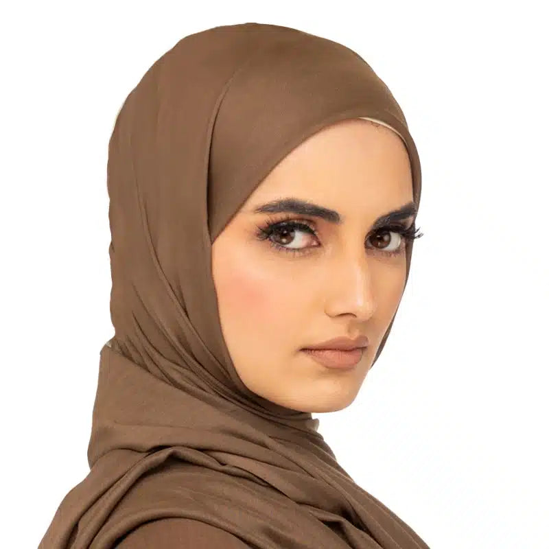 Organic Modal Hijab Russet Brown