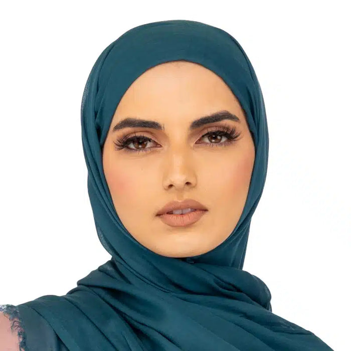 Organic Modal Hijab Teal Blue