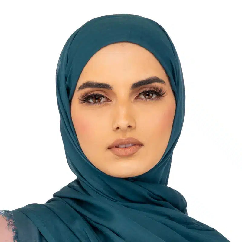 Organic Modal Hijab Teal Blue
