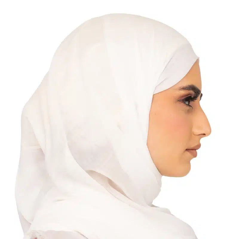 Organic Modal Hijab White