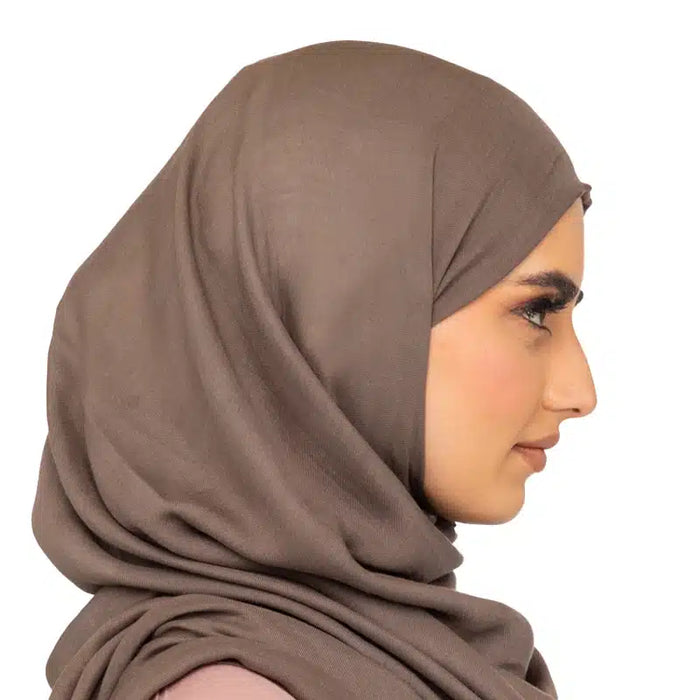 Classic Ash Brown Cotton Hijab 25