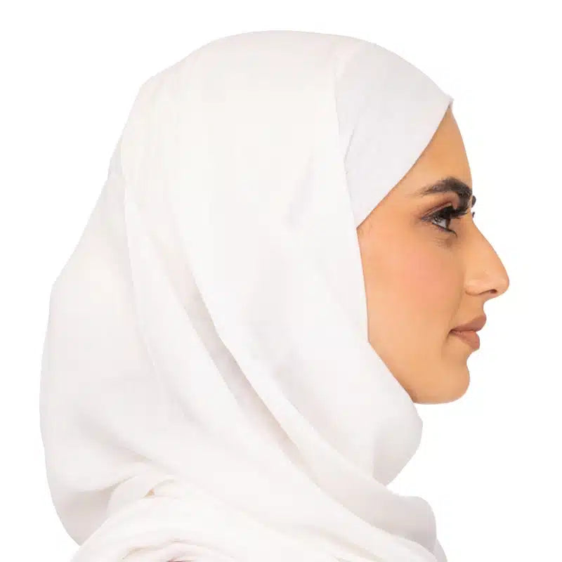 Organic Modal Hijab Pearl White