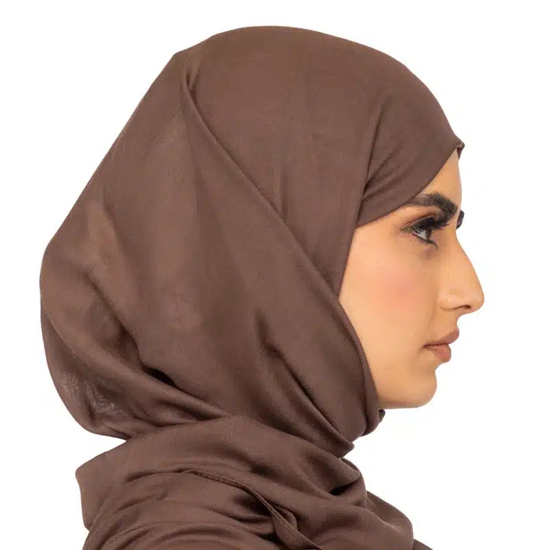 Classic Cotton Hijab Dark Brown