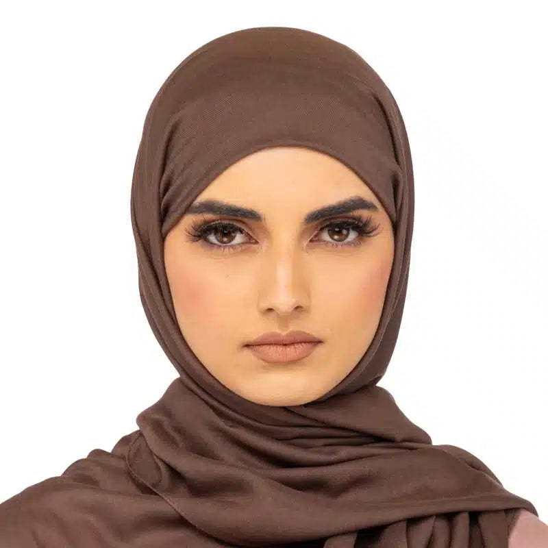 Classic Cotton Hijab Dark Brown