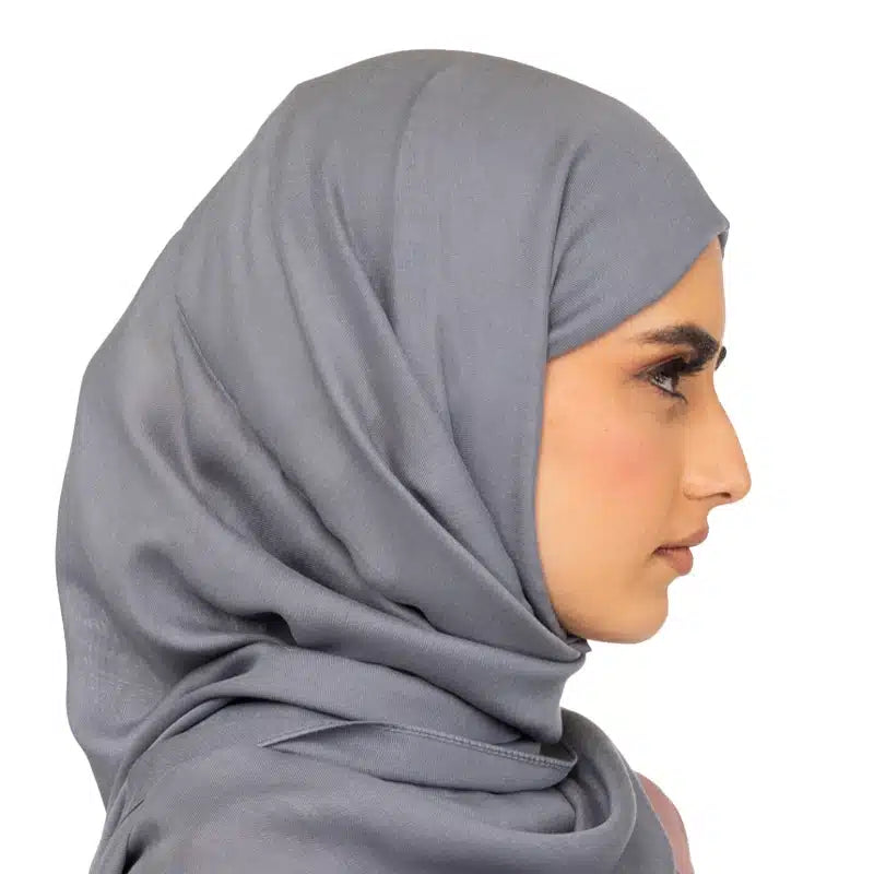 Classic Cotton Hijab Fossil Grey