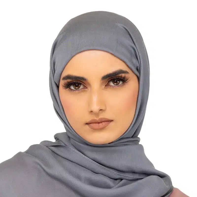 Classic Cotton Hijab Fossil Grey