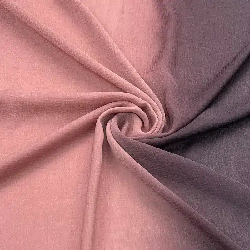 Ombre Silk Brown & Rose Chiffon Hijab