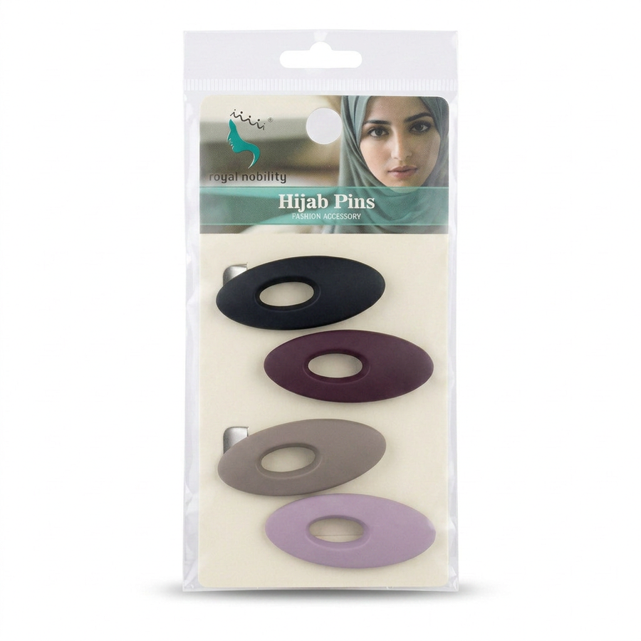 Oval Cut-Out Hijab Pins - 4