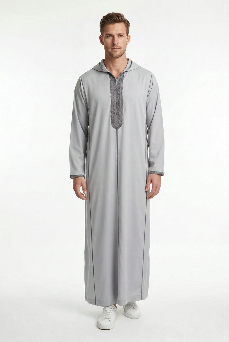 Moroccan Djellaba Slate Grey