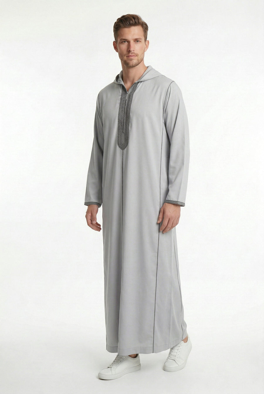 Moroccan Djellaba Slate Grey