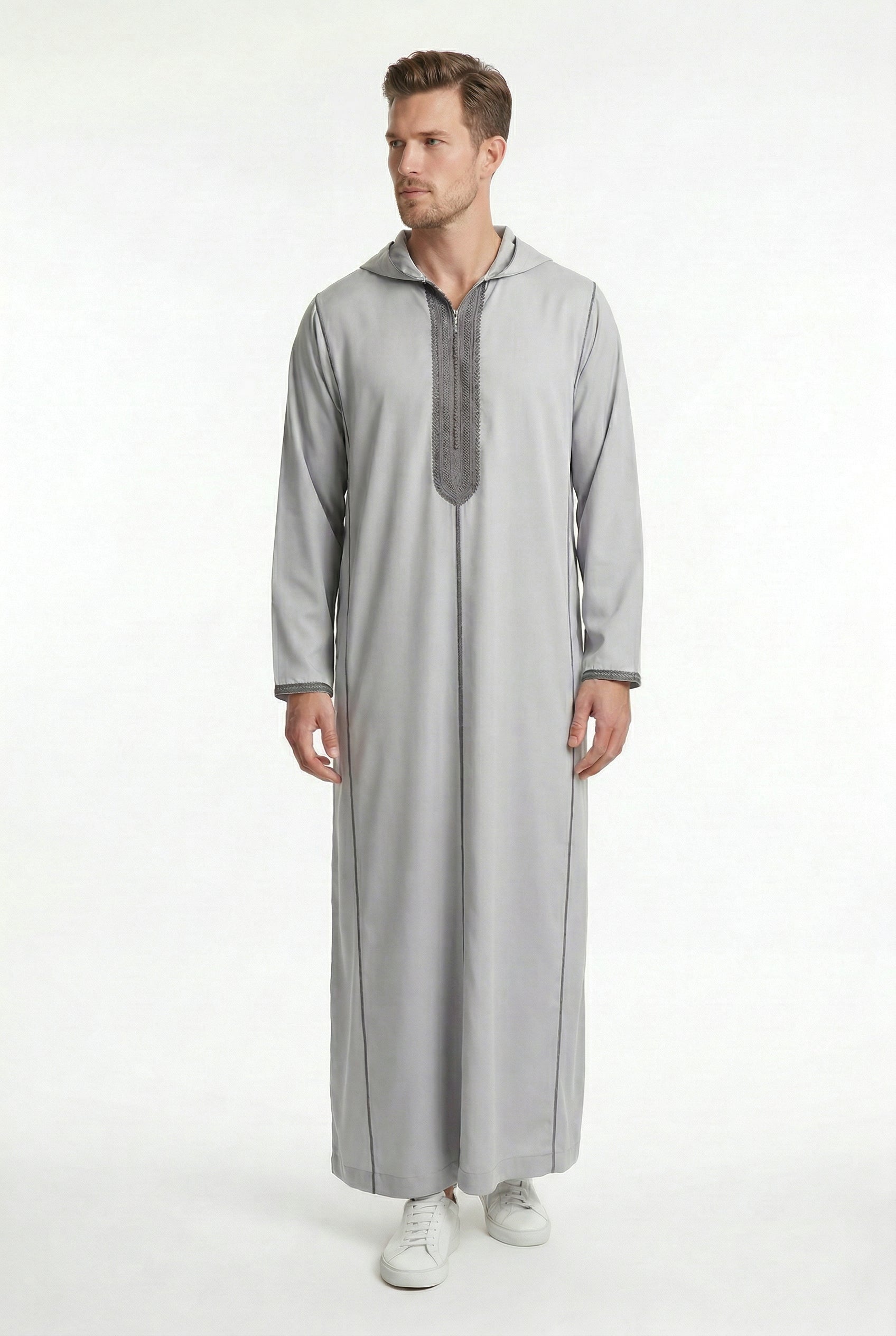 Moroccan Djellaba Slate Grey