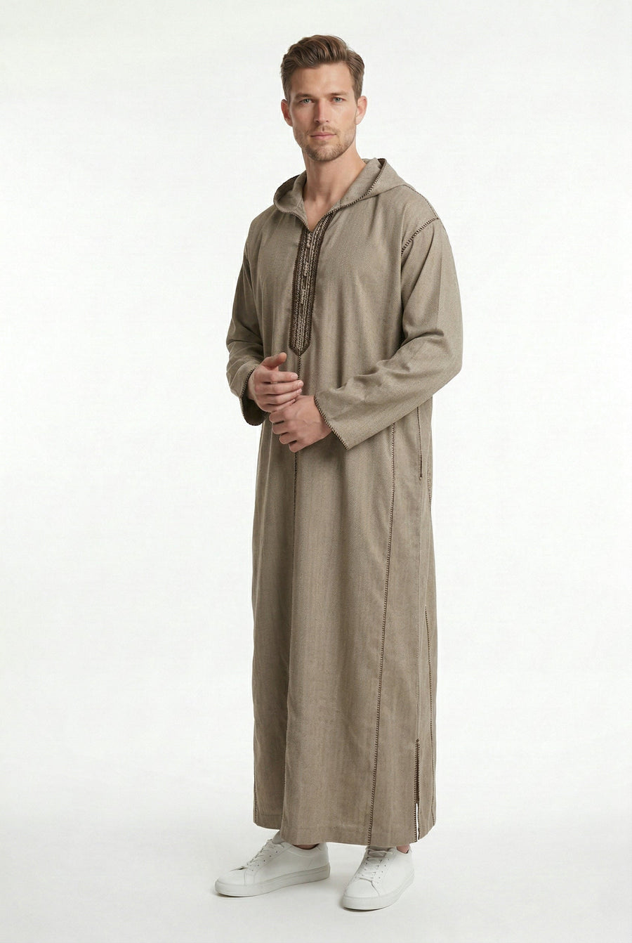 Luxe Moroccan Thobe Beige