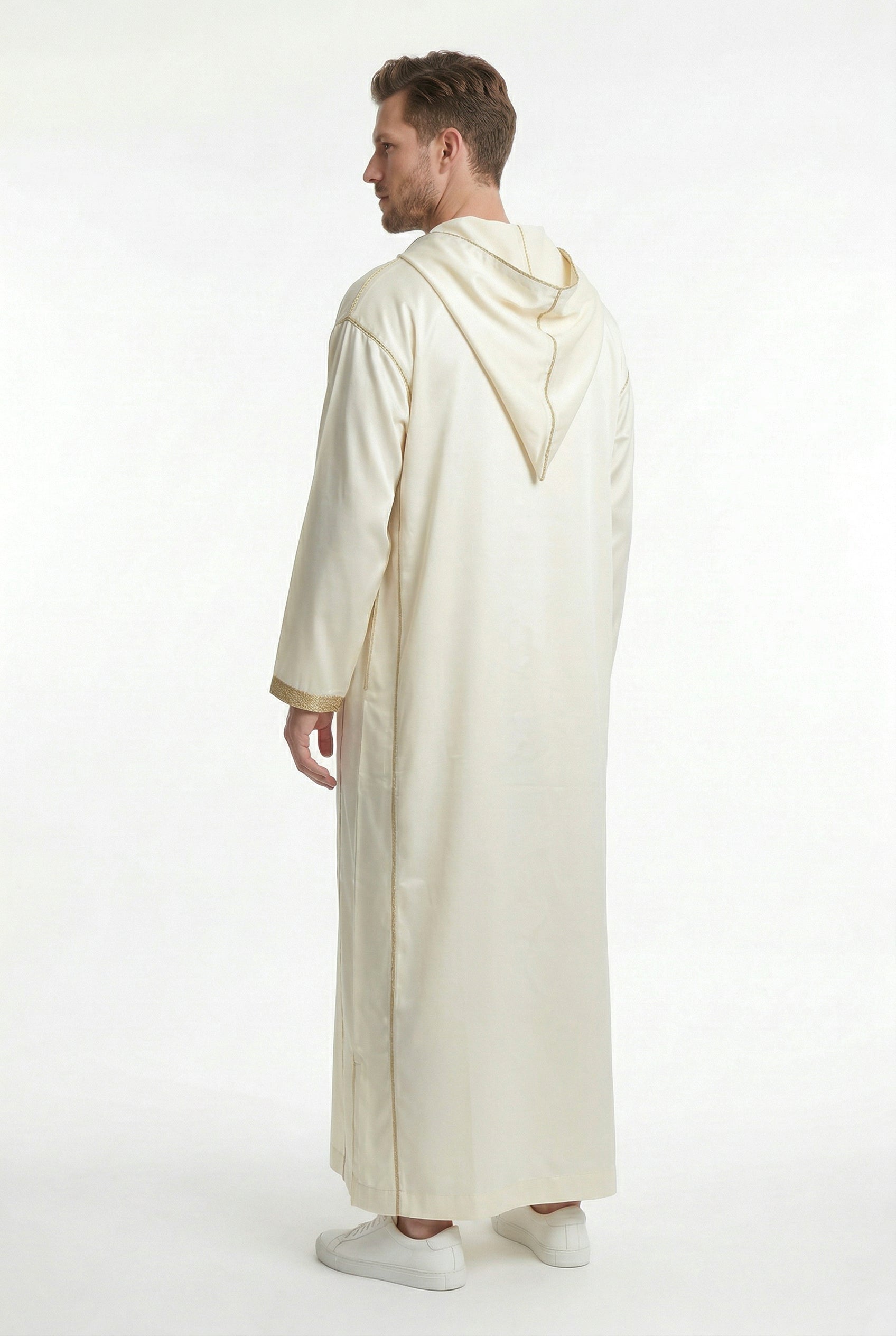 Moroccan Djellaba Royal White