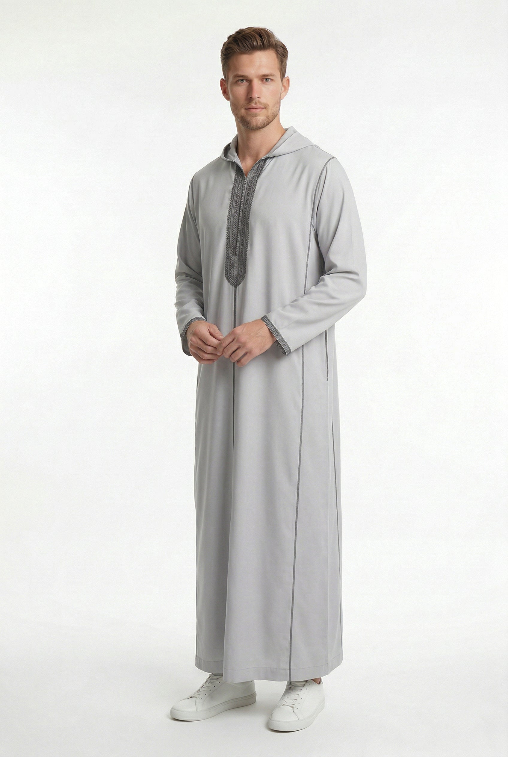 Moroccan Djellaba Slate Grey