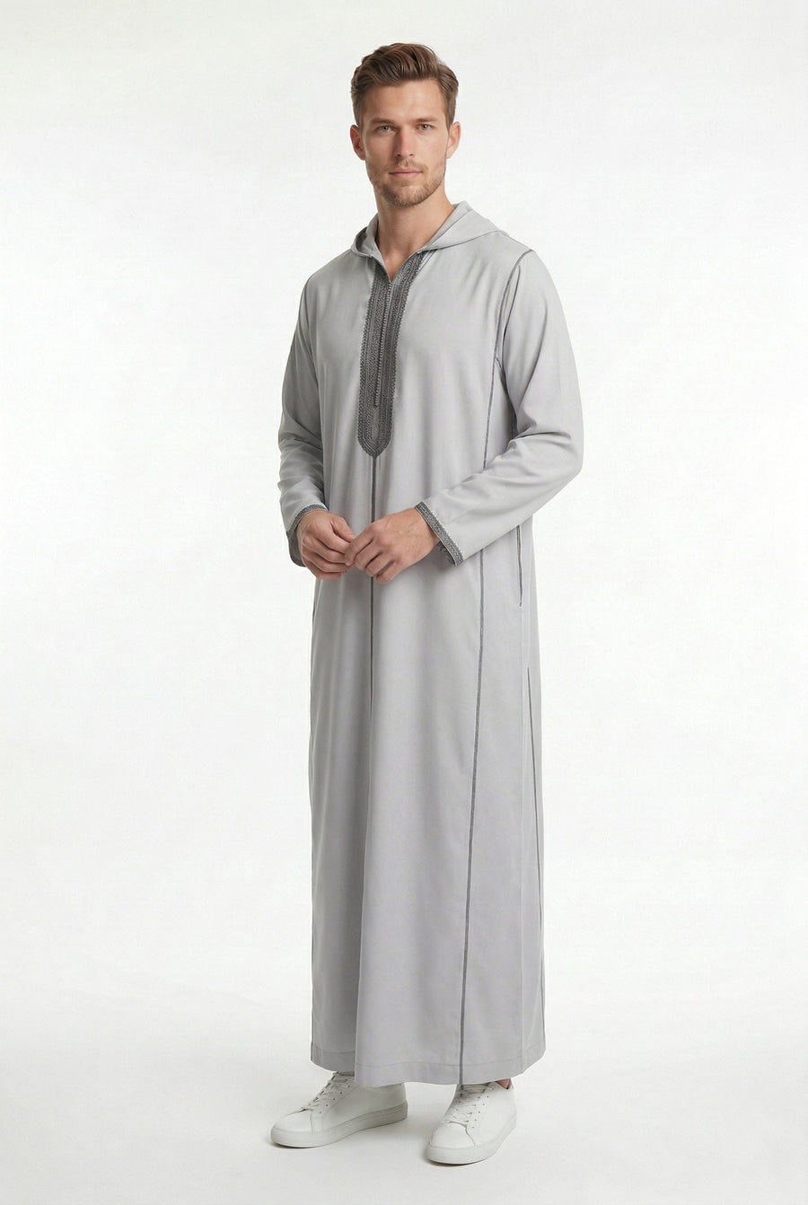 Moroccan Djellaba Slate Grey