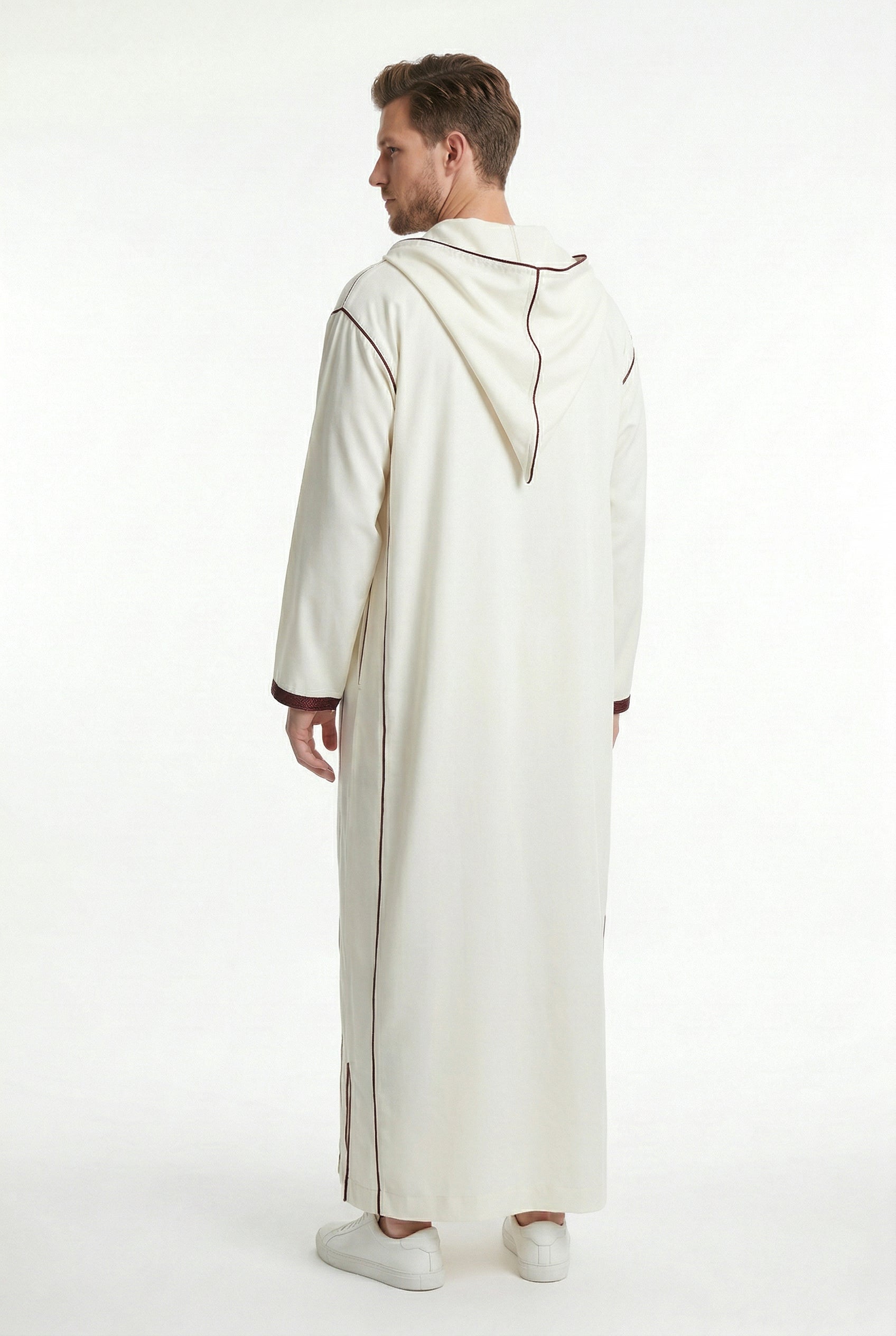 Moroccan Djellaba Royal Maroon