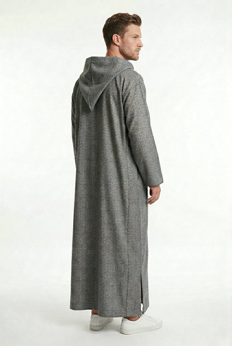 Luxe Moroccan Thobe Fossil Grey