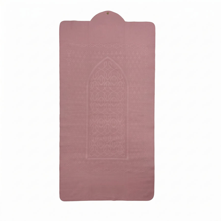 Button Fastening Roll-Up Prayer Mat Pink