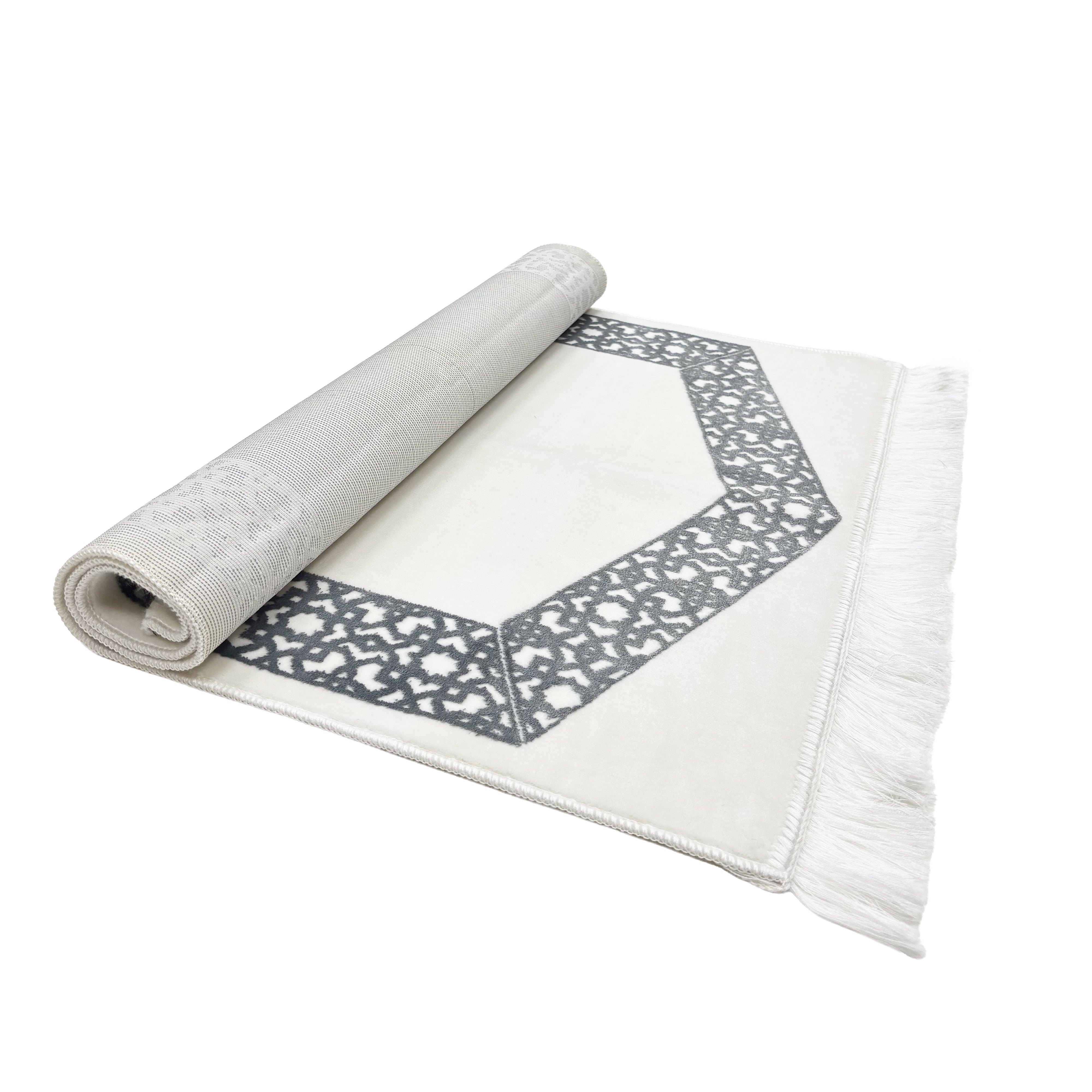 Adel Seccade White & Grey Prayer Mat