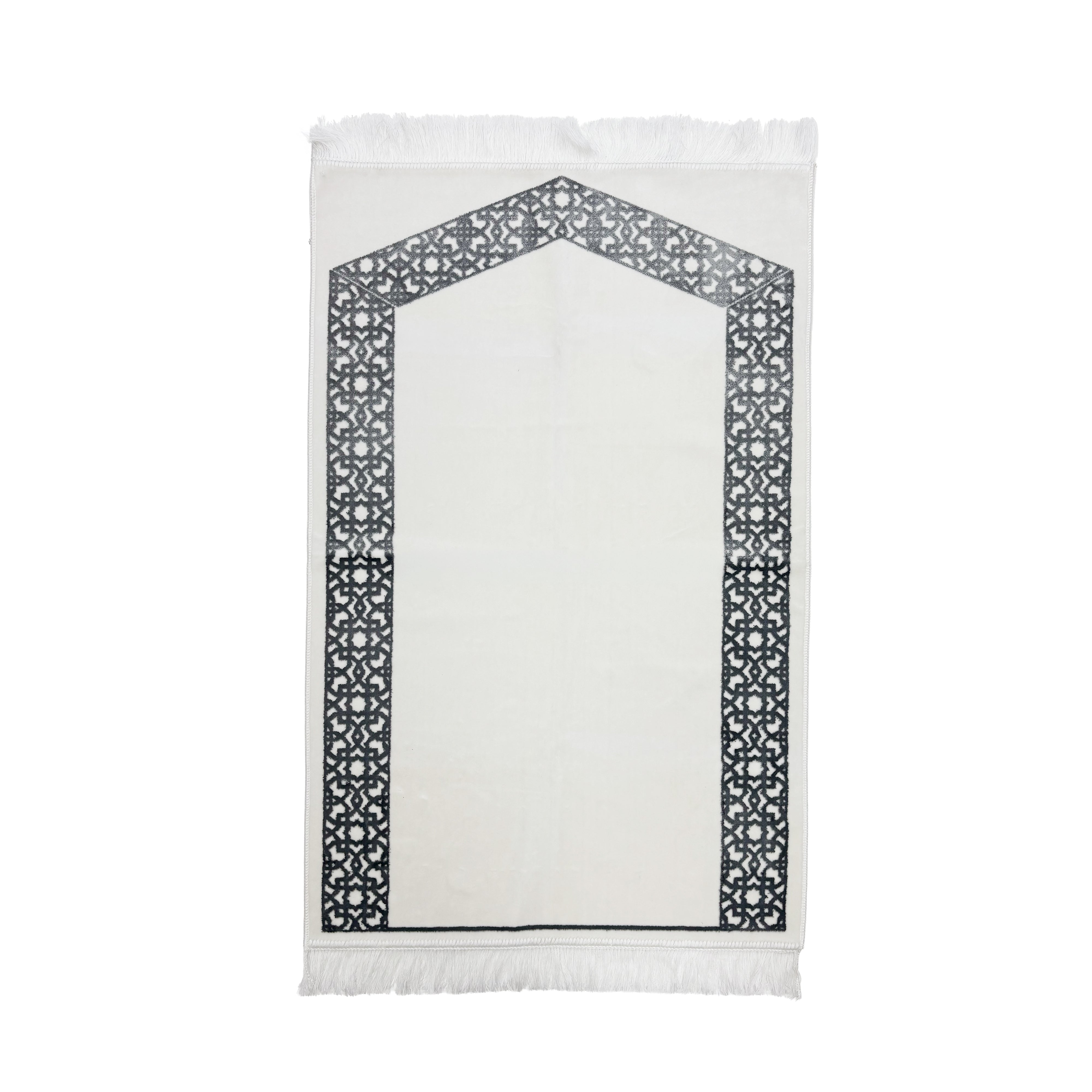 Adel Seccade White & Grey Prayer Mat