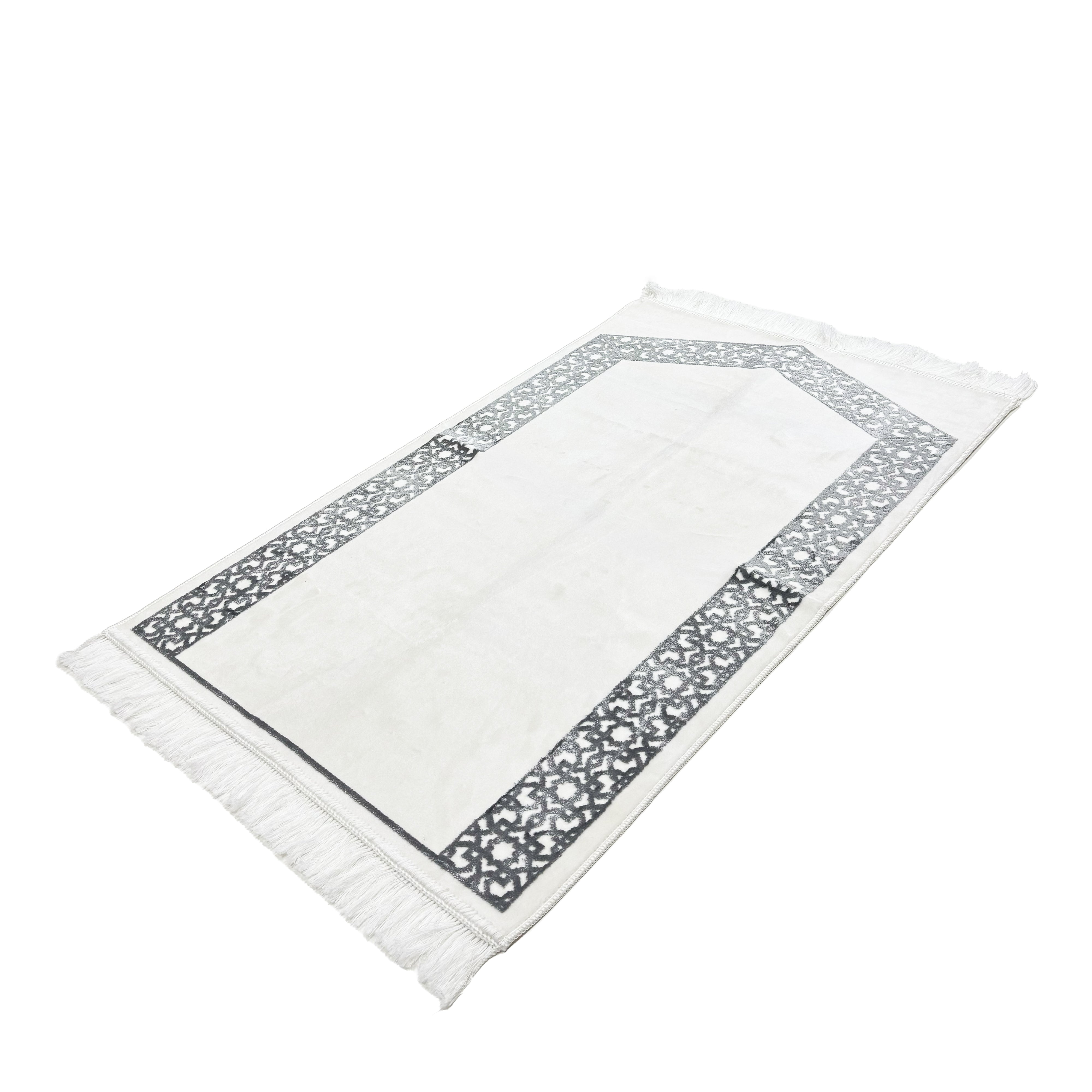 Adel Seccade White & Grey Prayer Mat