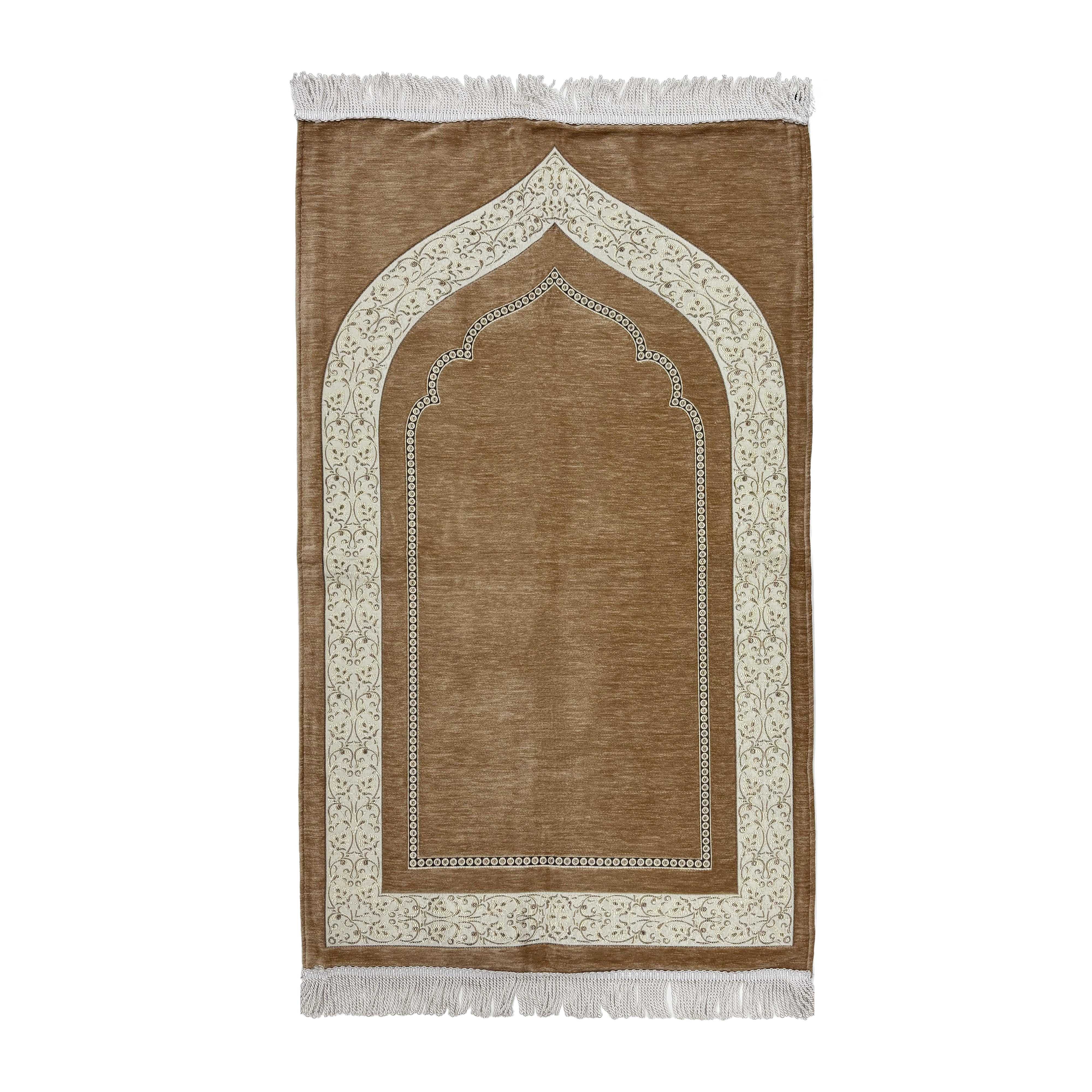 Luxury Chenille Asel Prayer Mat Gold 11104-9