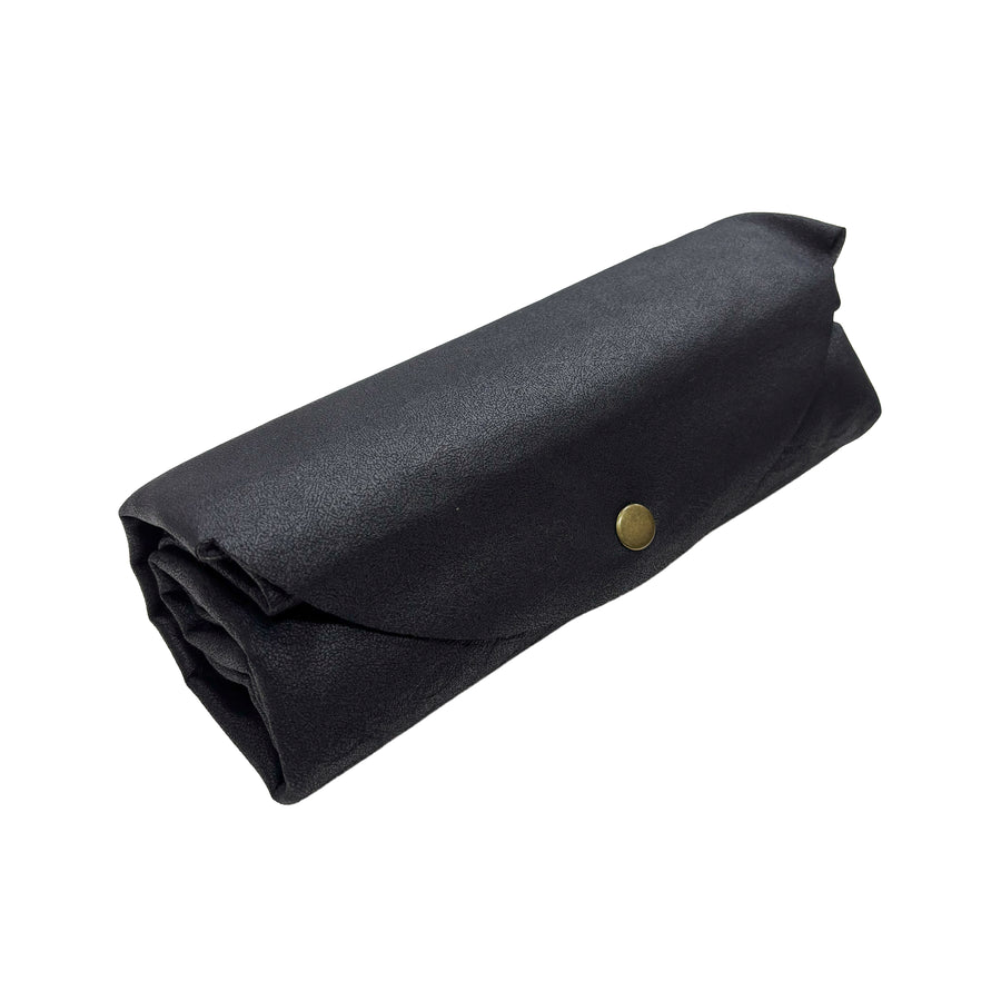 Button Fastening Roll-Up Prayer Mat Black