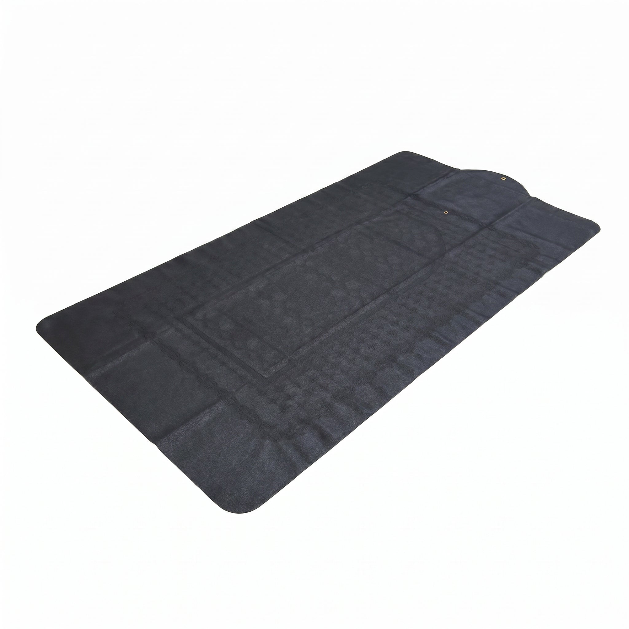 Button Fastening Roll-Up Prayer Mat Black
