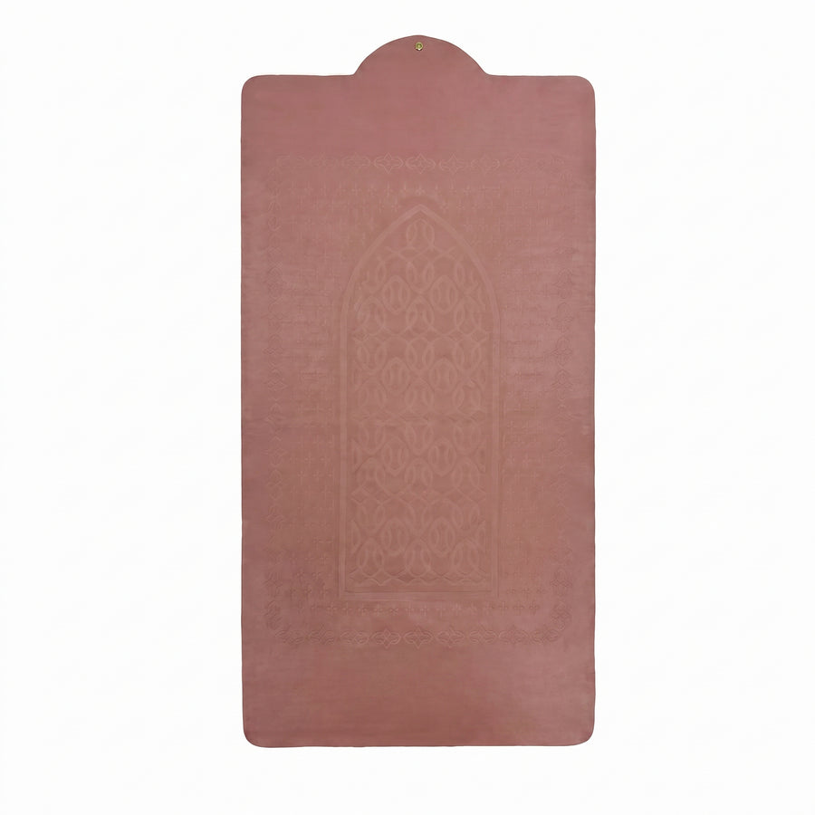 Button Fastening Roll-Up Prayer Mat Rose Pink
