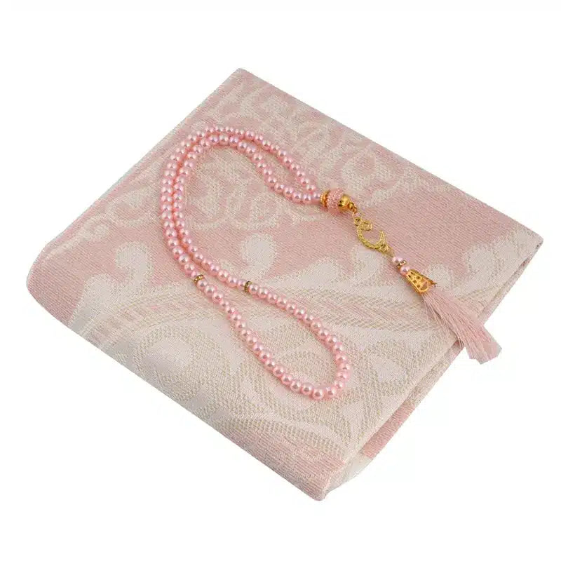 Pink Muslim Prayer Set Gift Box
