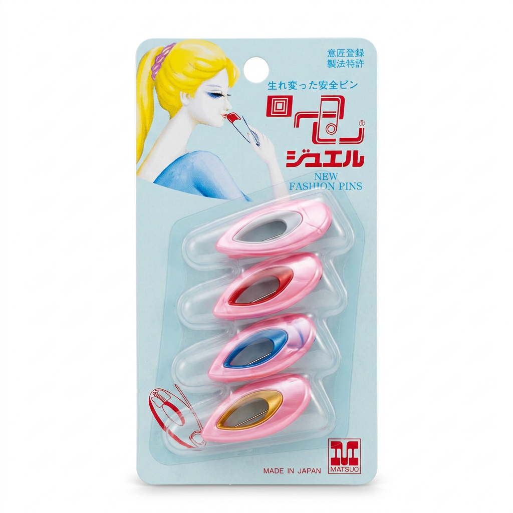 Pink Fashion Pins - 4 pack