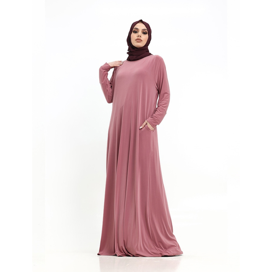 Pink Jersey Abaya