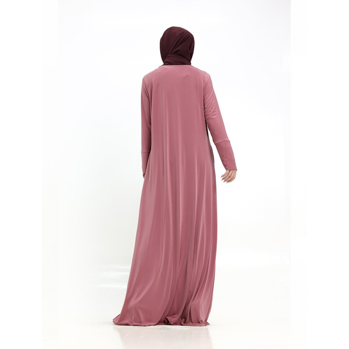 Pink Jersey Abaya