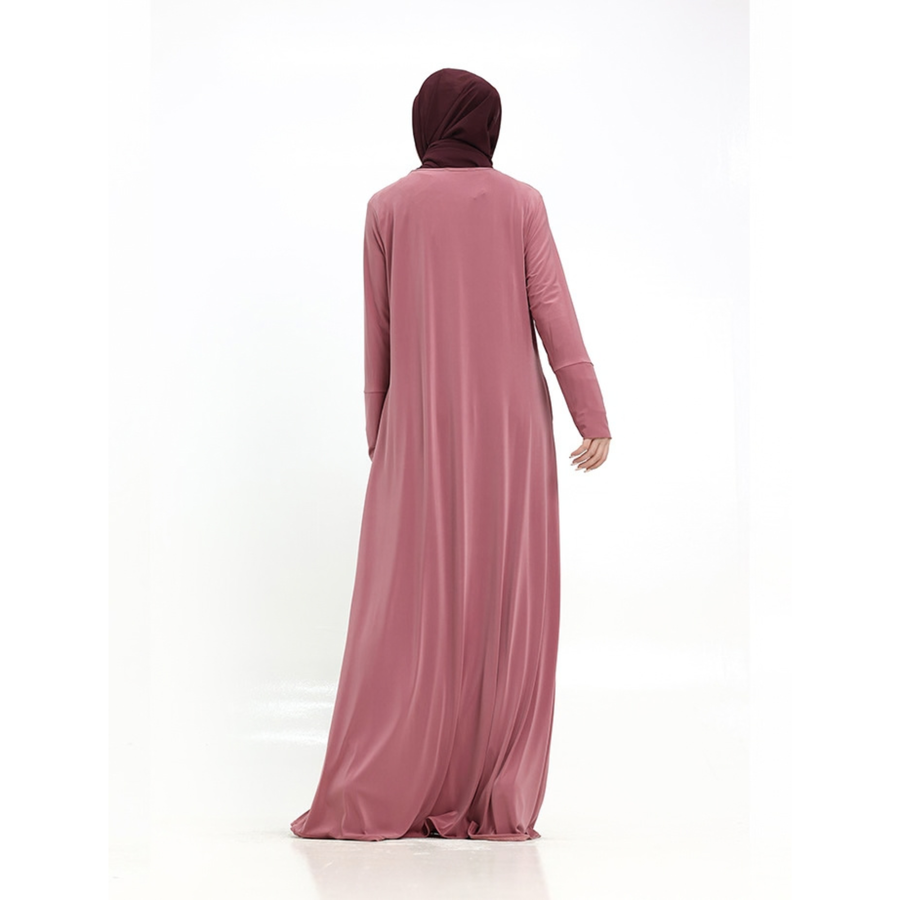 Pink Jersey Abaya