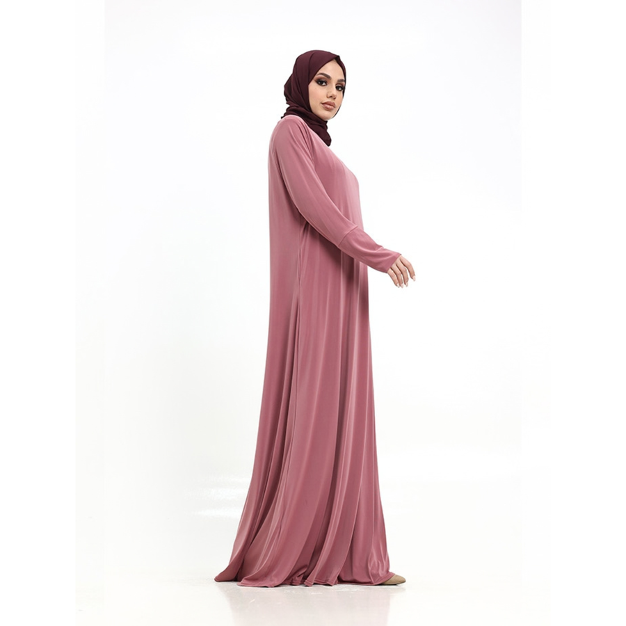 Pink Jersey Abaya